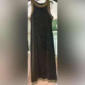 Krishma Black and Gold Women's Dress (XL)